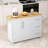 Kitchen Island Cart With Laurier Door Cabinet And Three Drawers(No Include Stool)-790882629