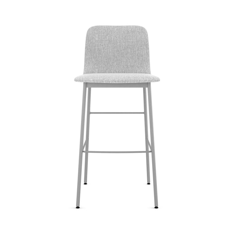 Brayden Studio® Hrayr Counter and Bar Stool, Counter Stool (26" Seat Height), Gray, Polyester Blend Gray White