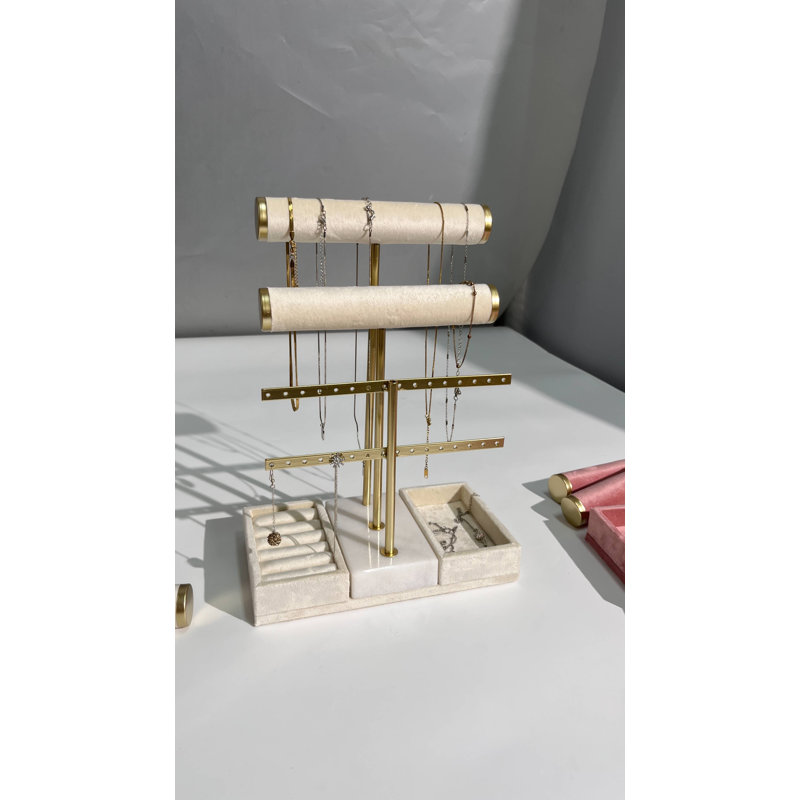 3 Tier Jewelry Towel Rack，Beige