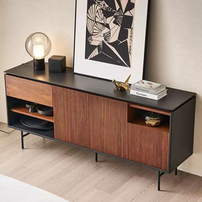 Armoire de rangement latérale en bois massif