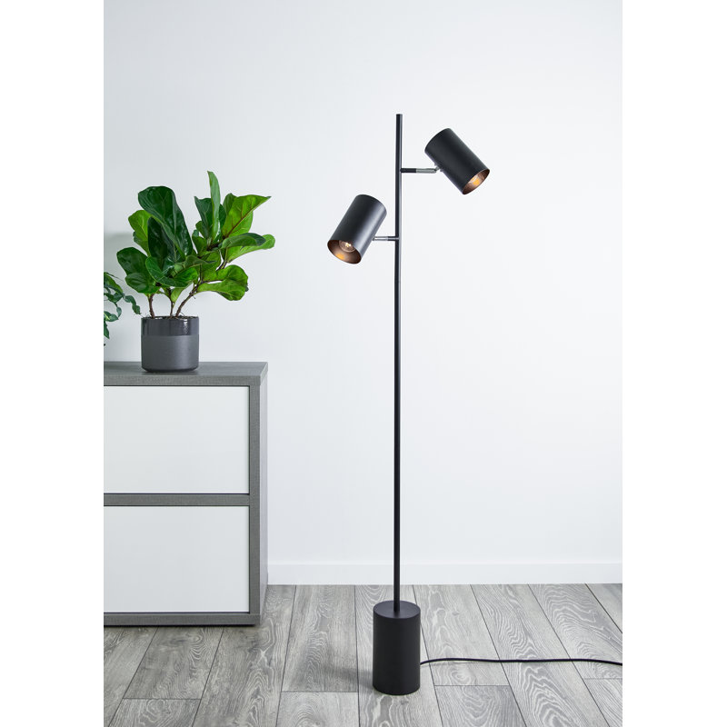 Patin 144cm Task Floor Lamp, Black, Black