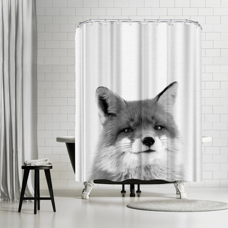 71 x 74 Shower Curtain, Fox by Nuada The Twillery Co.