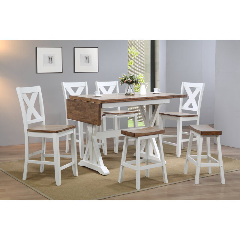 Cherry Wood Shelby 24" Counter Stool Set with Classic Turned Legs