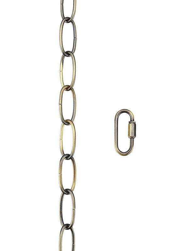 Heavy Duty Chain, 72" H x 0.6" W x 0.6" D, Bronze