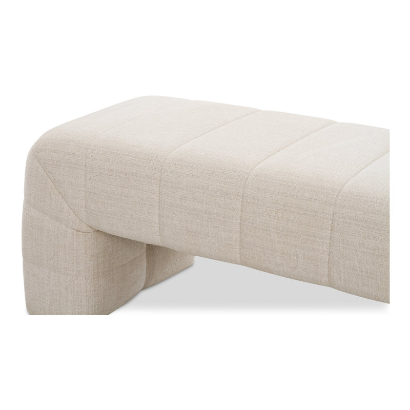 Verity Upholstered Bench, Oatmeal Polyester