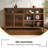 55.12"Brown Solid Wood Elm Cabinet-81925562