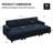 Shavera Velvet Reversible Sectional Sofa Bed Convertible Modular Sleeper Couch With Storage Ottoman-1307297447