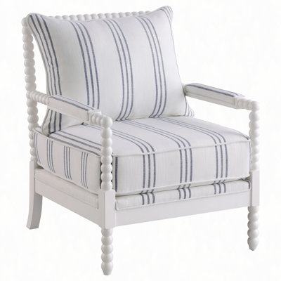 Upholstered Stripe Accent Chair