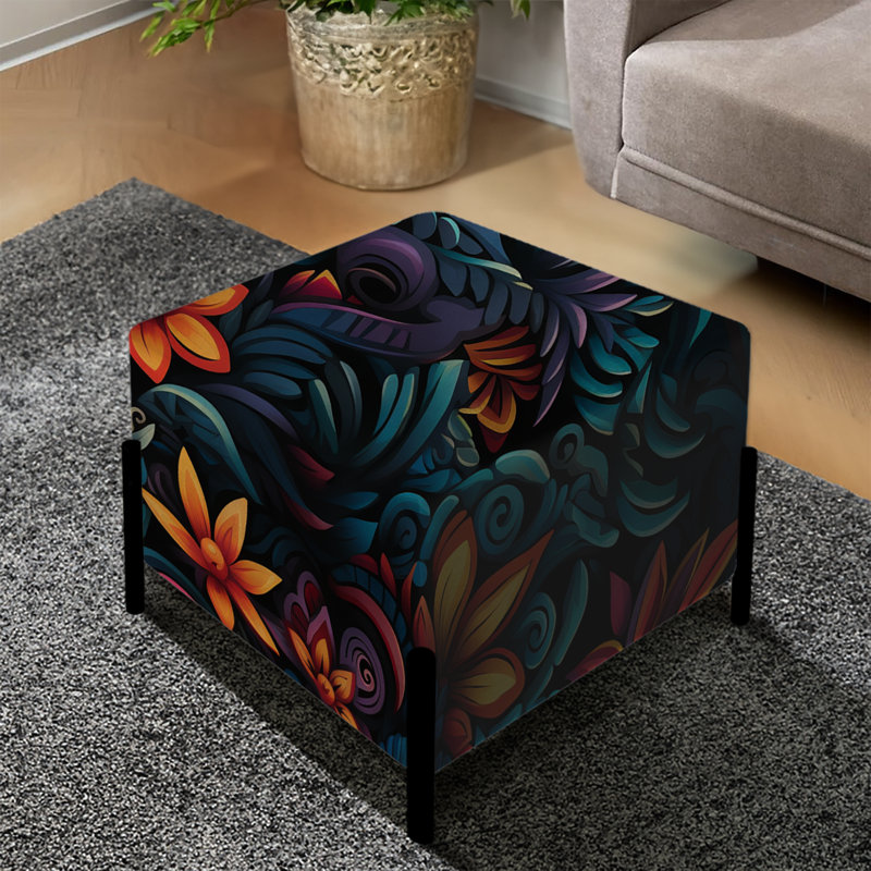 Motif tropical Fiesta Tropical - repose-pieds carré Tropical