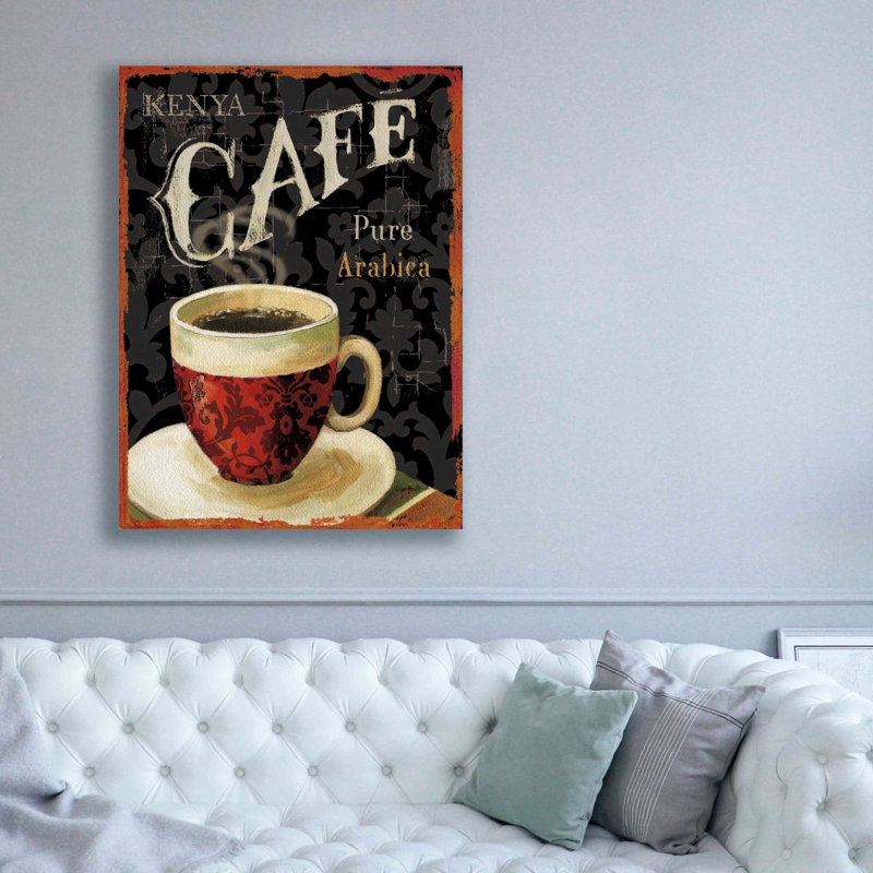 «Today's Coffee I» par Lisa Audit, art mural sur toile, H 54 po x l 40 po x P 1,5 po