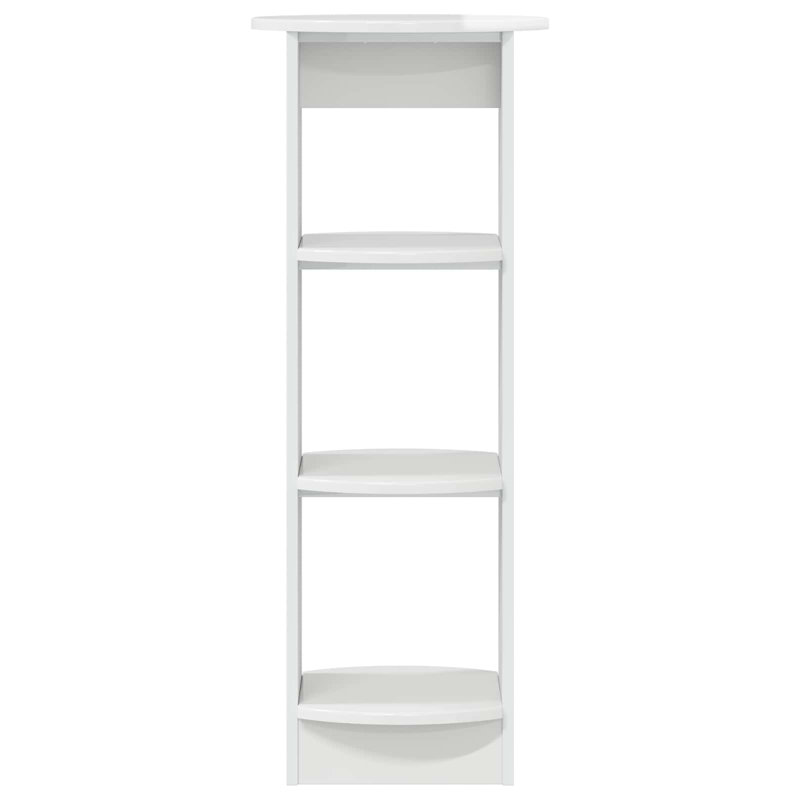 40cm W Bookcase, (3 Shelves) 100cm. H x 40cm. W x 40cm. D, High Gloss White