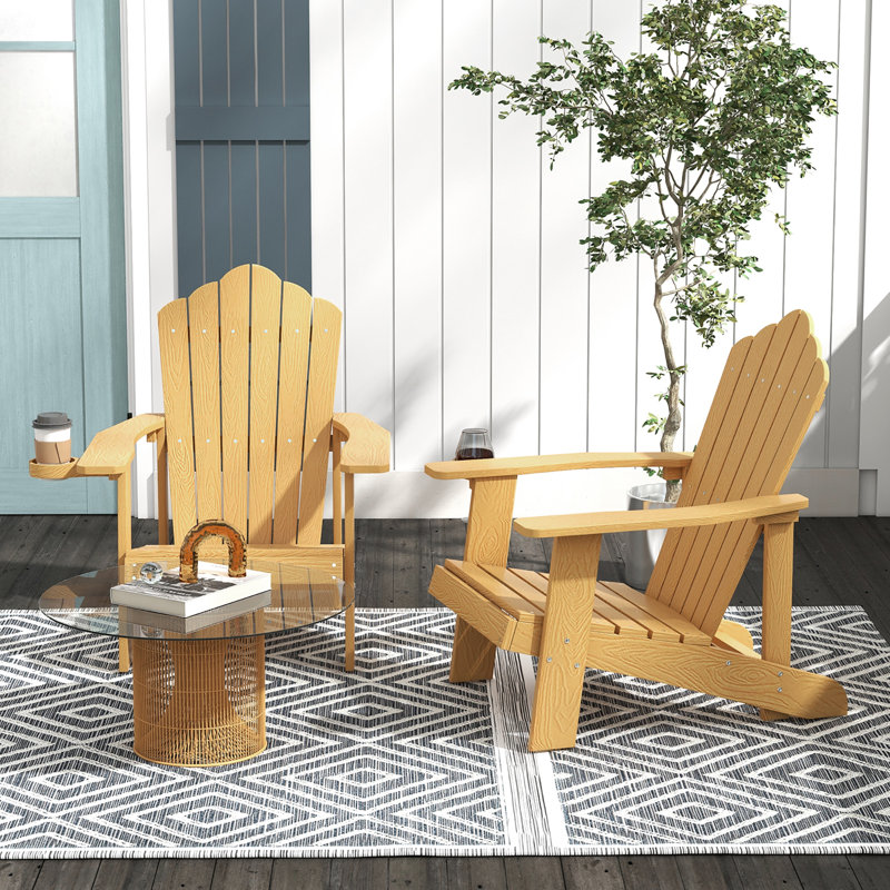 Chaise Adirondack en plastique Gumbert, Brun