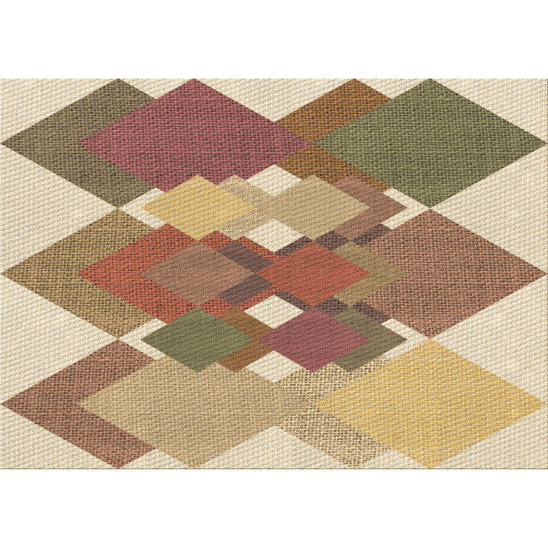 Tapis 100% à motifs lavables à la machine 2989, Rectangle 8 pi x 12 pi