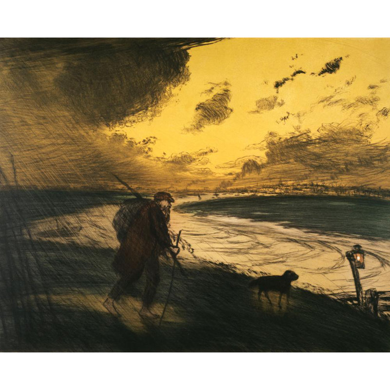 «The Storm» par Jean François Raffaëlli - Art mural sur toile tendue avec châssis, H 40 po x l 28 po