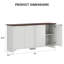 Buffet 61 "avec 4 portes cannelées et rangement-1589748308