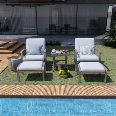 Elieace 2 - Person Patio Conversation Set with Cushions