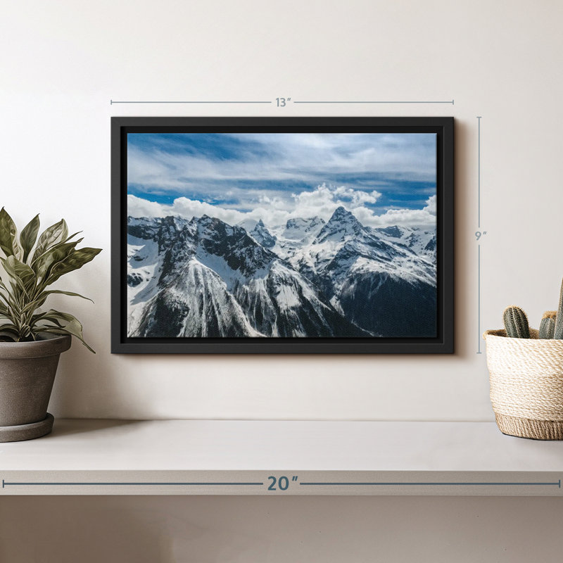" Snow Mountain Peaks Canvas Print ", 9" H x 13" W