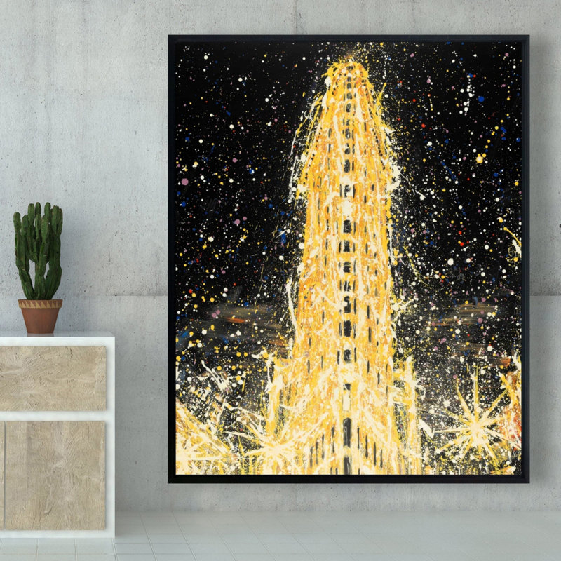 Abstract Flatiron Building Print On Canvas