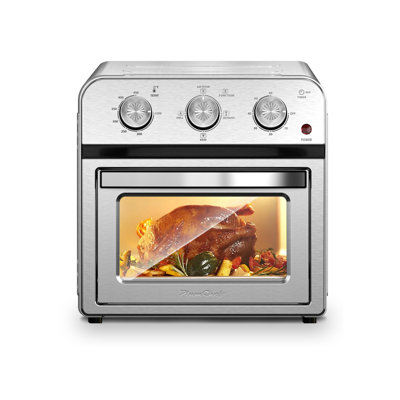 Home Fryer Oven Combo 360 ° Air chaud Cuisson saine sans huile Contrôle du temps et de la température réglable Acier inoxydable