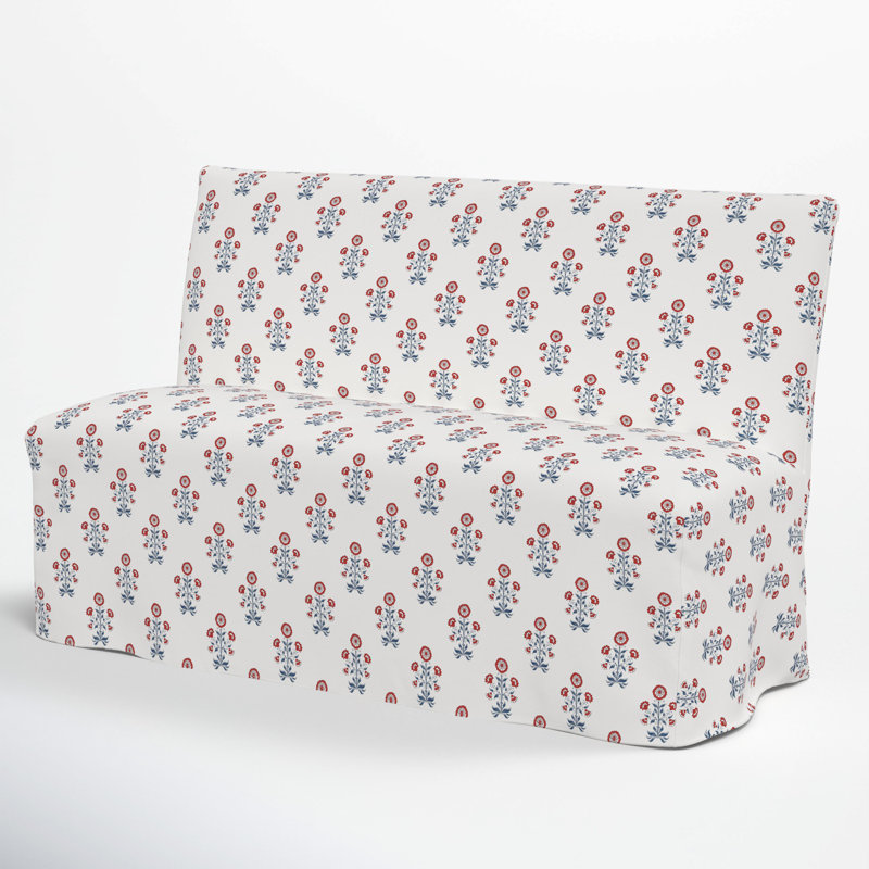 Banc de salle à manger Silvia, Cappy rouge à motif floral