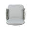 Ensemble de 2 fauteuils club en acier Mariano, blanc cassé et gris-255811883-255811880