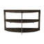 Console en forme de demi-lune avec 2 tablettes ouvertes