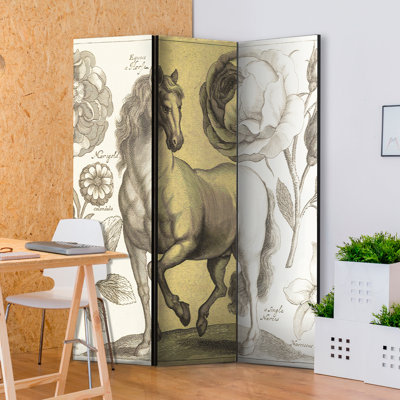 172cm H Solid Wood Folding Room Divider
