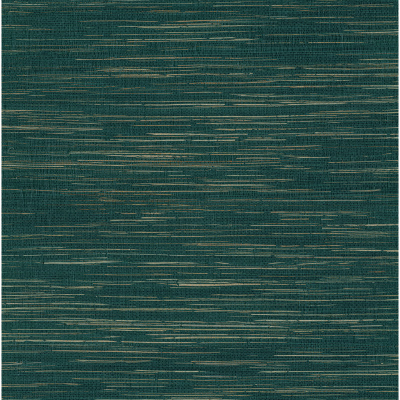Loom Abstract Grass Cloth Wallpaper Roll, Teal, 20.5" W x 33' L