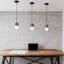 Luminaire suspendu moderne en béton avec globe en verre blanc pour îlot de cuisine, salon, éclairage de plafond, paquet de 2, cordon réglable