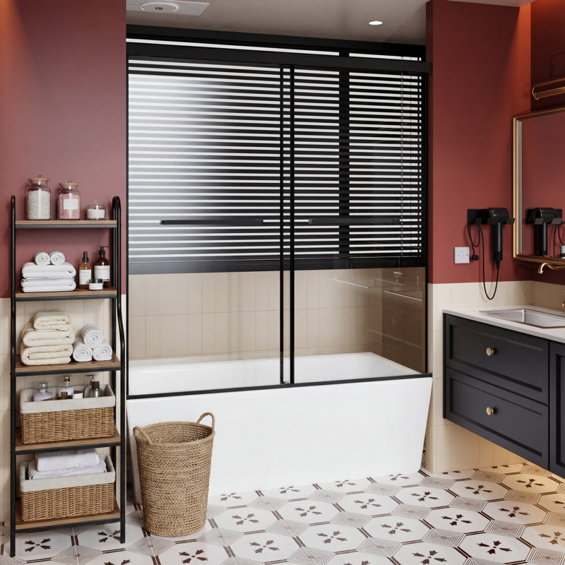 Portes de douche et de baignoire modernes sans cadre, fabrication en aluminium silencieuse à fermeture en douceur