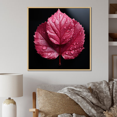 " Magenta Motion Leaf Minimalist Style "