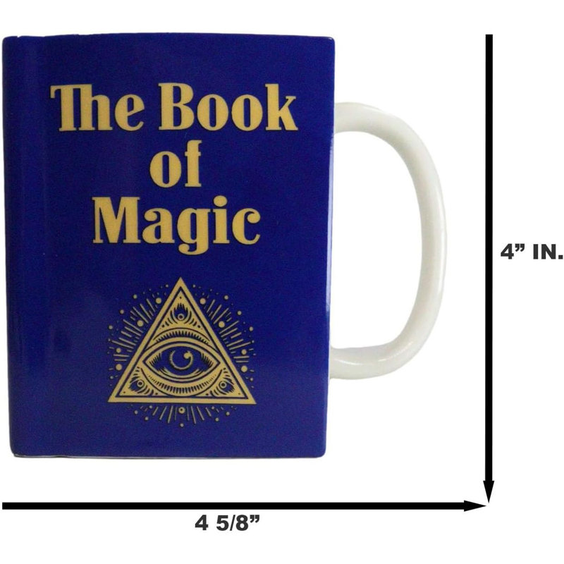 Tasse carrée en céramique Blue Book Of Magic Eye Of Providence