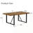 Rustic Industrial Rectangular Wood Dining Table-121106055-121106054