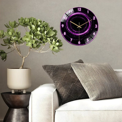 Horloge murale en verre 12 po