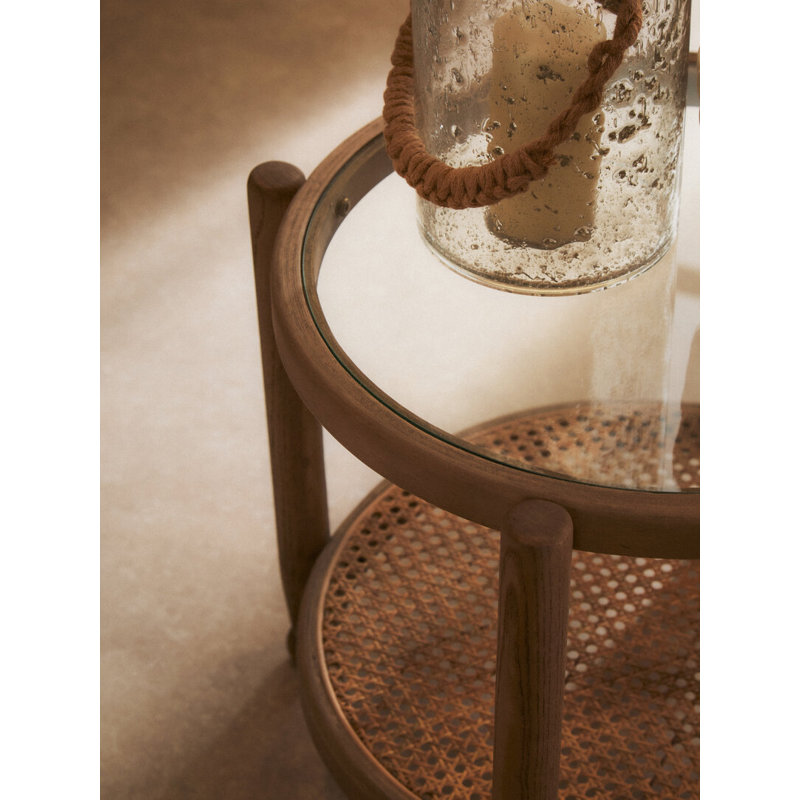 Glass Top End Table