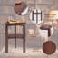 Table de bout en bois d'hévéa massif avec tablette de rangement et petite table d'appoint à 2 niveaux pour le salon, la chambre à coucher