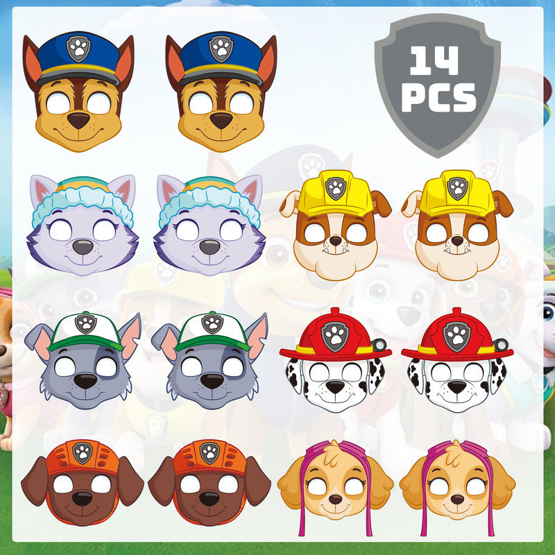 Articles de fête pour chiots, masques d'anniversaire