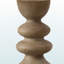 Lampe de table standard en résine brune et abat-jour beige Odette, H 27,74 po x l 15,8 po x P 15,8 po