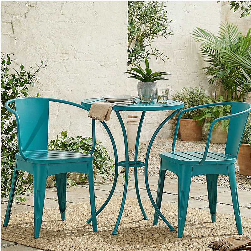ENSEMBLE MÉTAL 3 PCS COLMAR, Sarcelle