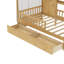 Lit plateforme simple avec 2 tiroirs de rangement, garde-corps et structure de style maison Emerson-132758586-132758587