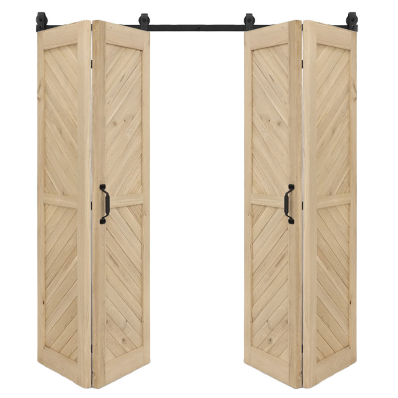 Solid Oak Barn Door, Unfinished