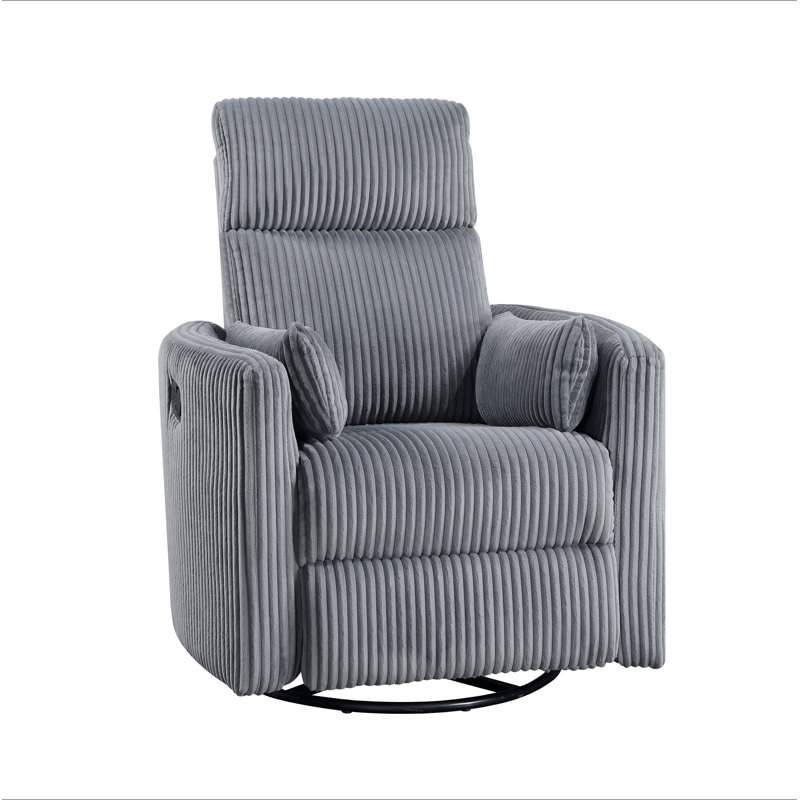 Mobilier de salon en velours côtelé gris, Gris