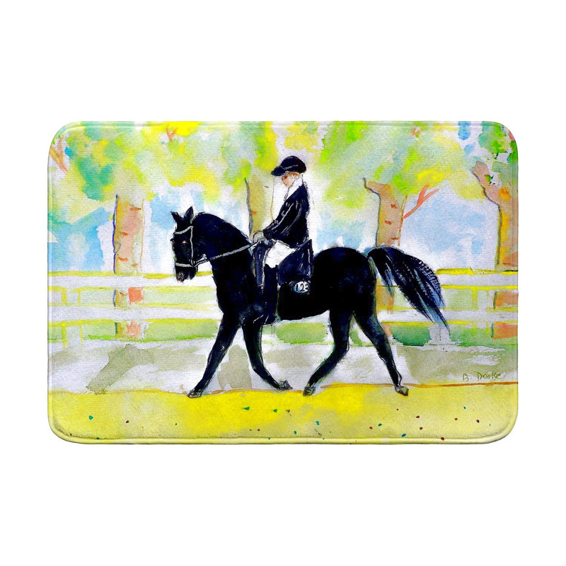 Black Horse & Rider Bath Mat