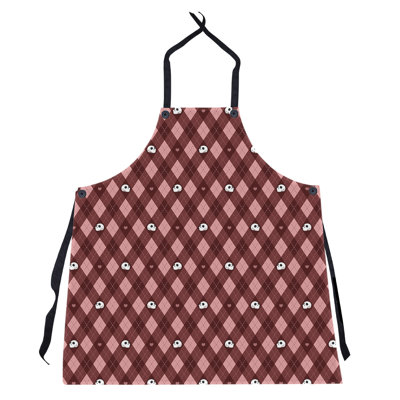 Tablier à motif argyle crânes