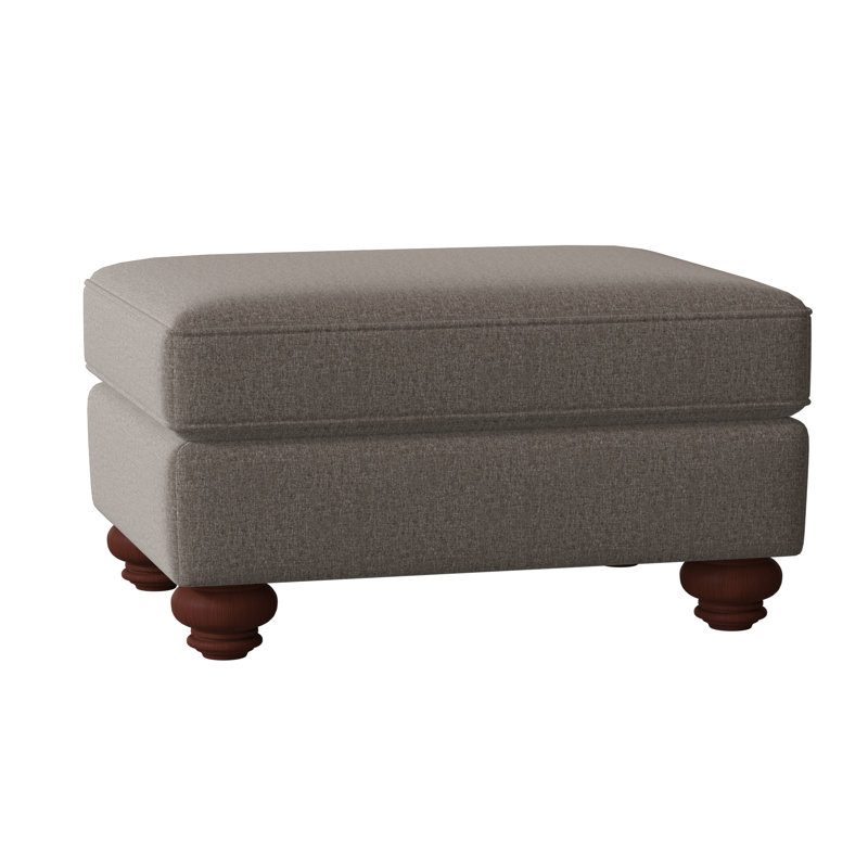 Craftmaster 33" Rectangle Standard Ottoman, Craftwood 42 Gray Performance Chenille, Manhattan