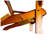 Ehomexpert 21" W x 29.5" D x 36.6" H Foldable Solid Populus Wood Adirondack Chair