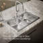 Staccato 33" L x 22" W Drop-In Kitchen Sink with Single Faucet Hole-57591113