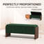 Banc de rangement rembourré bouclé de 42,5 pouces avec pieds en bois massif-908358996