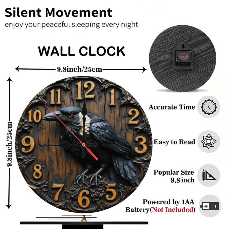 Horloge murale Raven