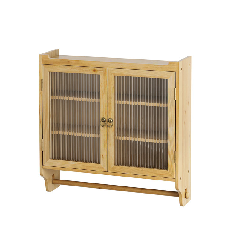 Armoire à épices murale en verre, Jaune